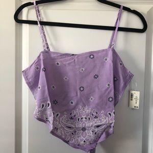 Aero Lavender Bandana Top NWT